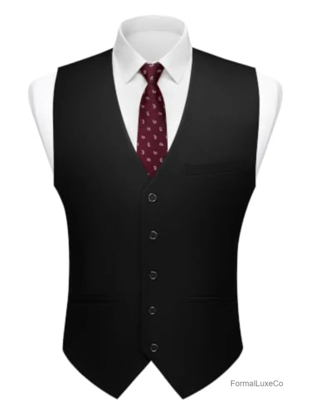 Men's Slim Fit Suit Vest Dress Waistcoat Business Casual Formal Wear